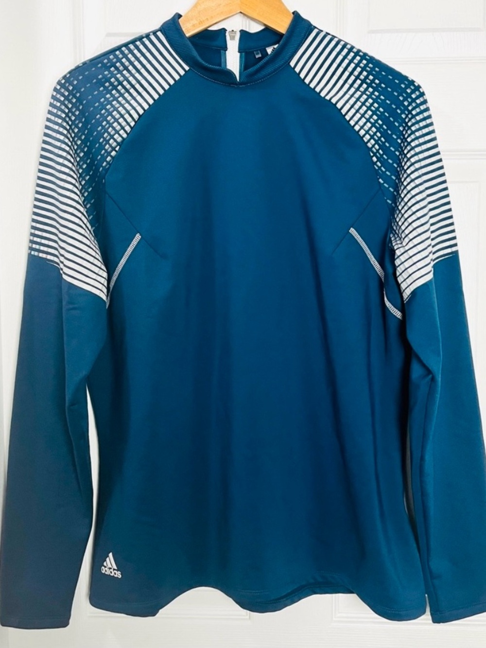 adidas COLD.RDY Long Sleeve Athletic Top Blue Stripe Detail Size XL